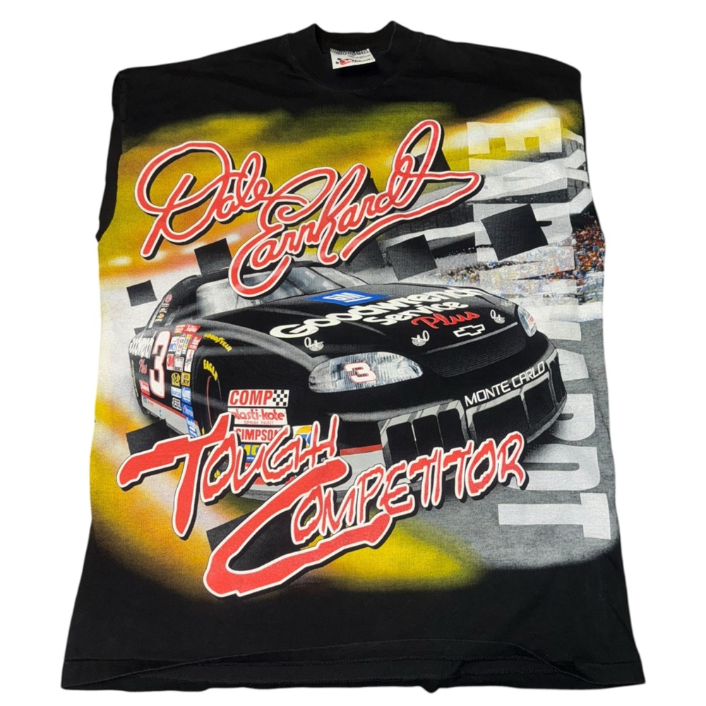 Dale Earnhardt Tough Competitor all over print tshirt Chase Authentics Large vtg - Picture 4 of 11
